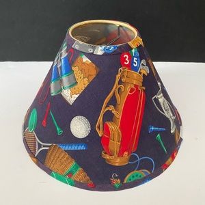 Vintage Lampshade Kids room Sports Themed linen shade
